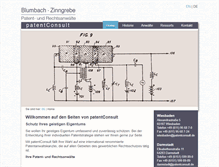Tablet Screenshot of patentconsult.de